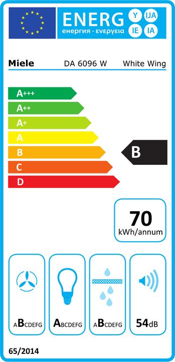 Energie-Label Miele DA 6096 W White Wing (Wandhaube)
