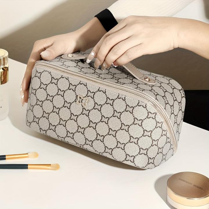 Produktbild Only-Bags.Store Reise-Makeup-Tasche mit mehreren Fächern, tragbare und geräumige Kosmetische Aufbewahrungstasche (0.24 l)