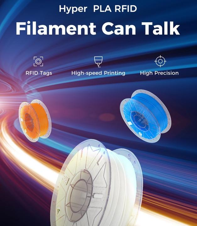 Produktbild Creality Filament PLA Hyper RFID Blau 1.75 mm 1 kg (PLA, 1.75 mm, 1000 g, Blau)