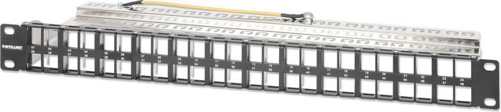 Actual product image Intellinet 48-port patch panel, shielded and unequipped, 1 U