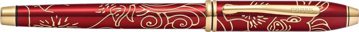 Actual product image Cross Fountain Pen Townsend Zodiac Year of the Pig 2019 (Red lacquer with 23-carat gold-plated millings)