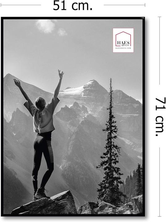 Haes Deco Deco Kunststoff-Fotorahmen EF8B Easy Frame Schwarz 50x70 cm