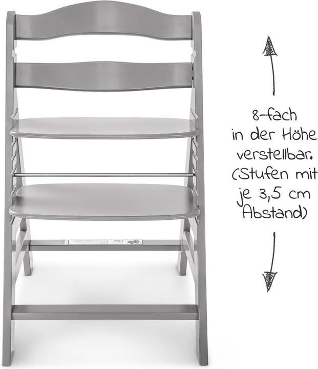 Produktbild Hauck Hochstühle Hochstuhl Alpha Plus Grau im Sparset inkl. Sitzkissen (Hochstuhl)