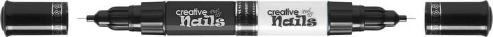 Produktbild Creative Nails Lackstift 2er (Nagellacktrockner, Weiss, Schwarz)