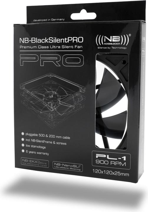 Produktbild Noiseblocker BlackSilentPro-Series PL1 (120 mm, 1 x)