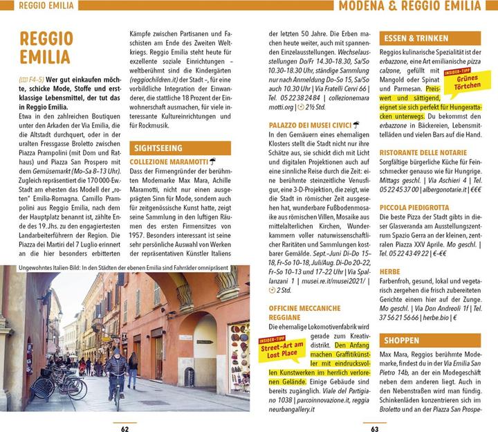 Valori nutrizionali e ingredienti Reiseführer Emilia-Romagna, Bologna, Parma, Ravenna (Tedesco, Sabine Oberpriller, Bettina Dürr, 2022)