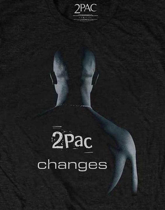 Immagine prodotto Tupac Shakur Maglietta unisex adulto Changes in cotone (L)