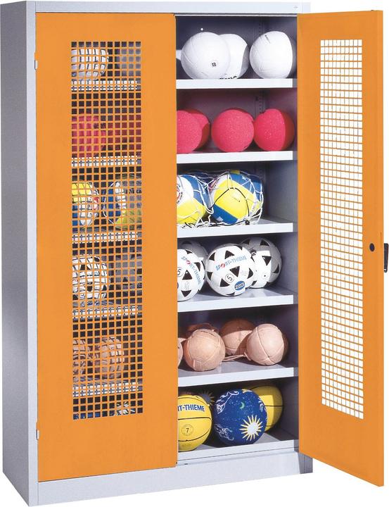 Produktbild C+P Ballschrank (HxBxT: 195x120x50 cm, mit Lochblech-Flügeltüren, Typ 3)