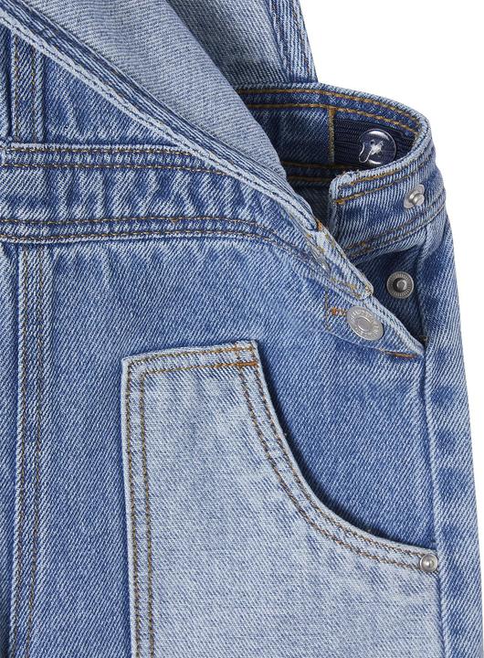 Produktbild Vertbaudet Weite Mädchen Jeans-Latzhose mit Kontrasteffekt (92)