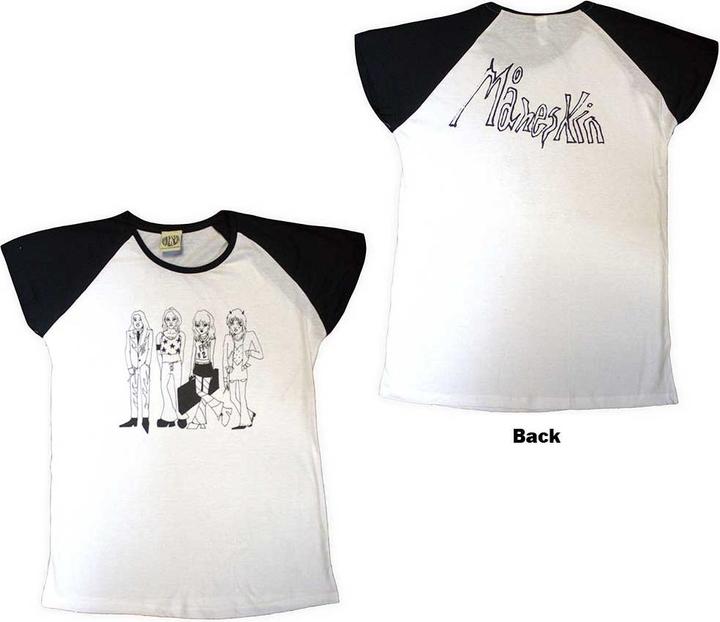 Actual product image Maneskin Mini Doodles Back Print (BlackWhite) Raglan (XXL)