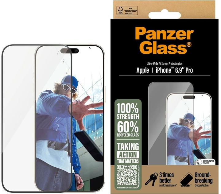 Actual product image PanzerGlass Ultra-Wide Fit (1 Piece, Apple iPhone 16 Pro Max)