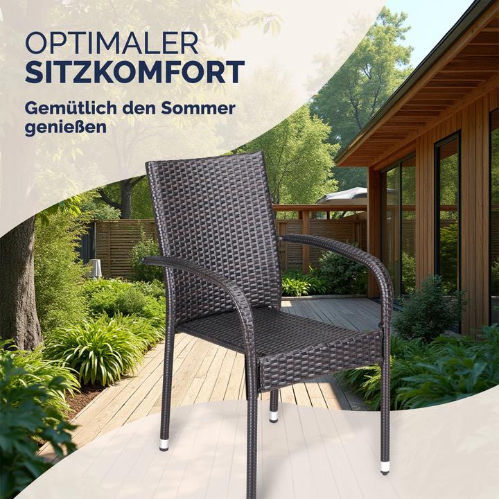 Actual product image Casaria Polyrattan Gartenstühle