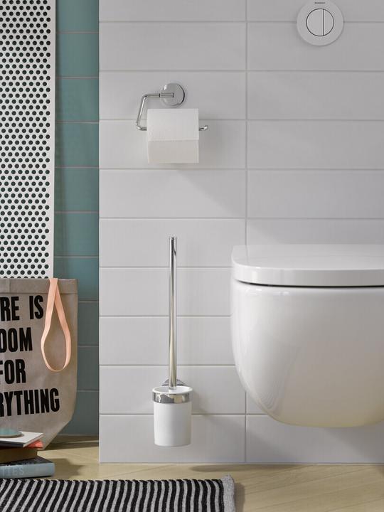 Produktbild Emco Toilettenbürstengarnitur ROUND Wdmod. Beh Kr-Gl satiniert schwarz
