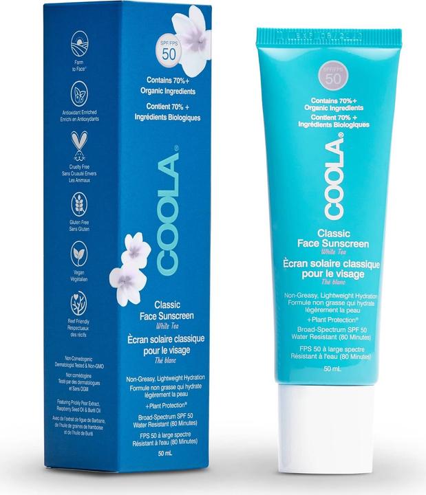 Image du produit Coola Suncare Classic Lotion White Tea (Crème solaire visage, SPF 50, 50 ml, 50 g)