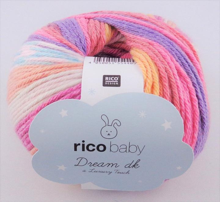 Image du produit Rico Baby Dream DK Luxury touch, lila-pink, 50 g, 115 m, 50 % PA, 50 % PAN (115 m)