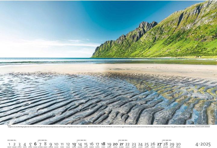 Actual product image Paradise on Earth 2025 - Picture Calendar 70x50 cm - Nature & Landscape - high quality wall calendar (50 x 70 cm, Hardcover, German, French, English)