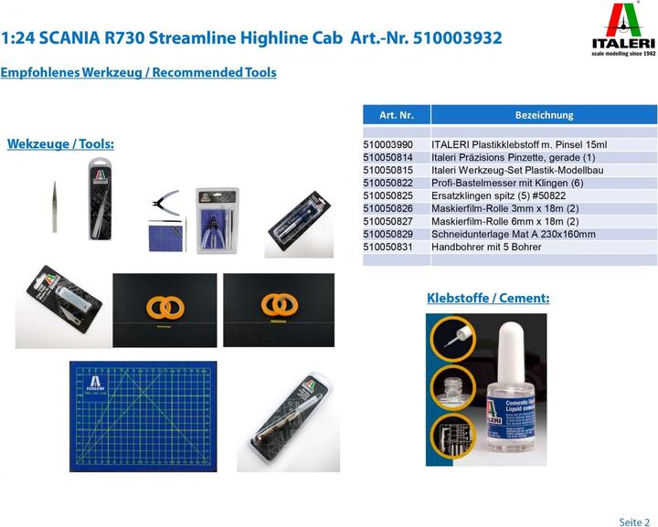 Image du produit Italeri Scania R730 Streamliner Highl. Cab.
