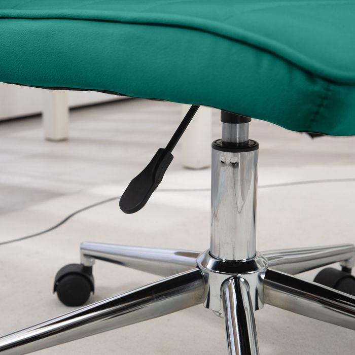 Produktbild Swisshandel24 Bürostuhl ohne Armlehne Samt bis 120kg Grün