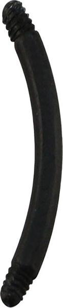 Star Piercing Micro Bananen-Stab schwarz (ohne Messing, Bioflex)