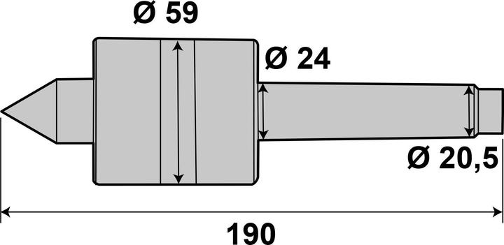 Actual product image Paulimot Mitlaufende Körnerspitze MK3