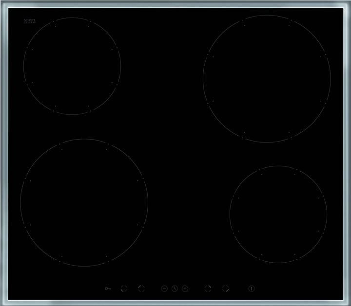 Amica Induction hob with frame Ceramic hob SCHOTT CERAN 59 x 52 cm 4 cooking zones KMI 13314 E