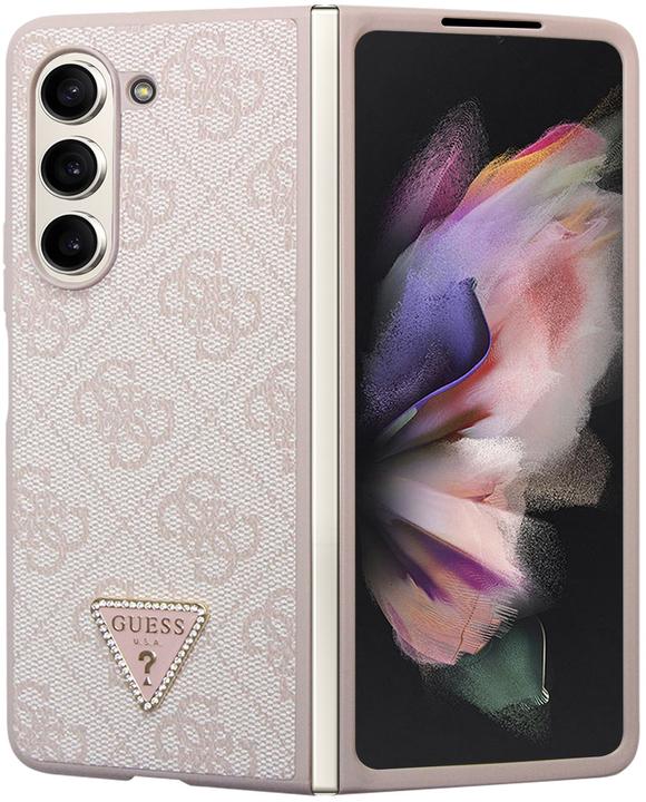 Actual product image Guess 4G Triangle Case Metal Logo for F946B Samsung Galaxy Z Fold5 - pink (Samsung Galaxy Z Fold5)