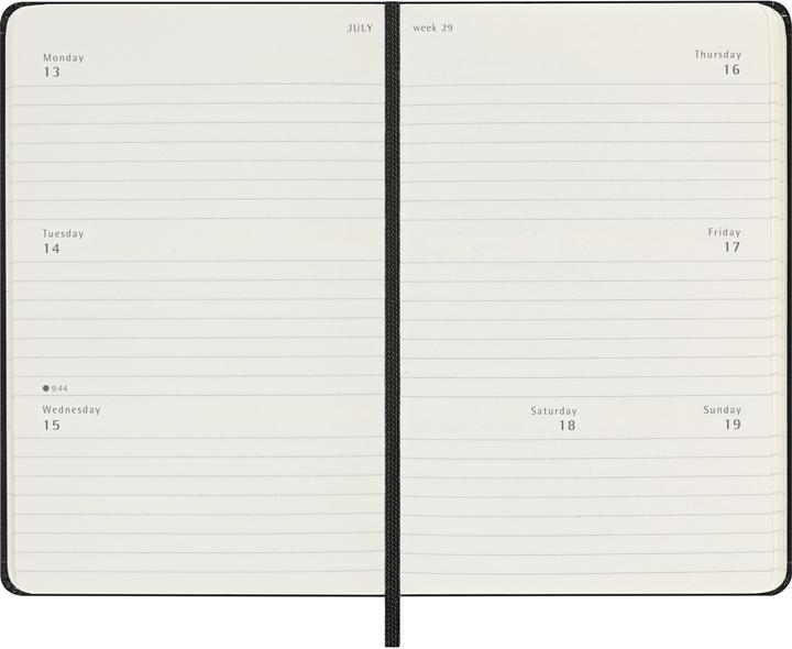 Produktbild Moleskine Taschenagenda Hard Cover Weekly (90 x 140 mm, Englisch)