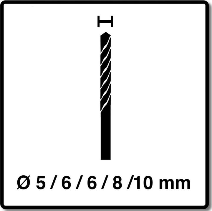 Actual product image Alpen Carbide multi-purpose drill bit set (5 mm, 6 mm, 8 mm, 10 mm)