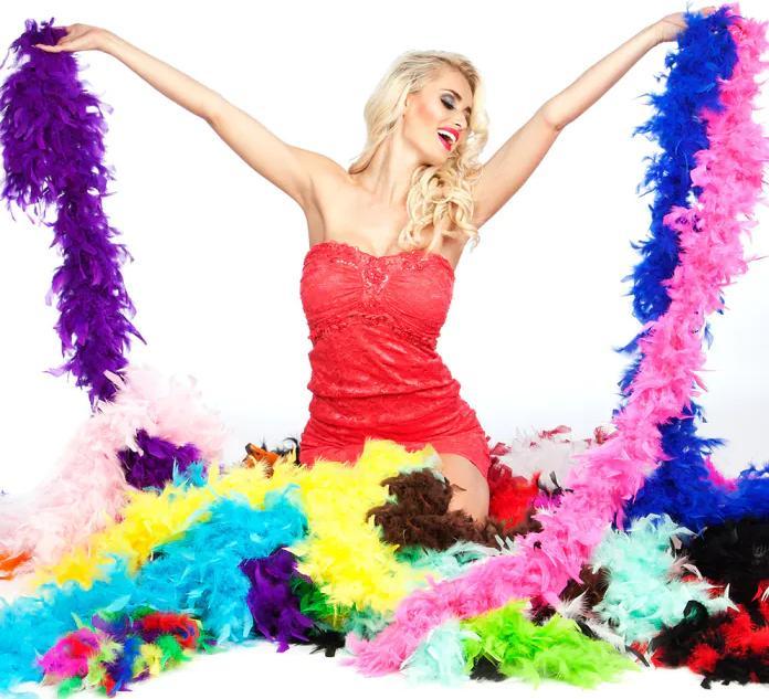 Actual product image Boland Benelux Feather boa 180cm black 50g