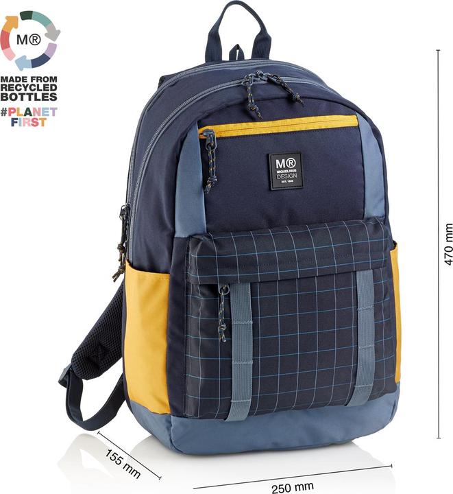 Produktbild Miquelrius Rucksack Triple Amsterdam Recy 28l 3 Fächern blac (28 l)