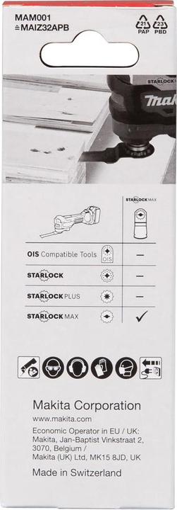 Produktbild Makita Tauchsägeblatt MAM001 32x80mm 5 Stück Starlock Max Multitool B-66400-5