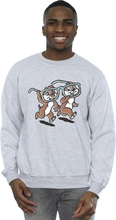 Actual product image Disney Mens Chip 'n Dale Glasses Sweatshirt (XXL)