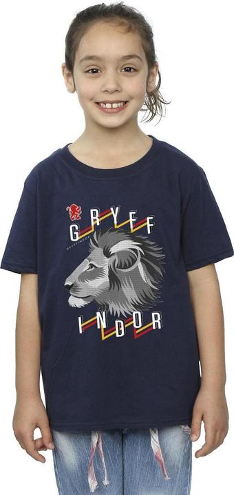 Actual product image Girls Gryffindor Lion Icon Cotton T-Shirt (116)