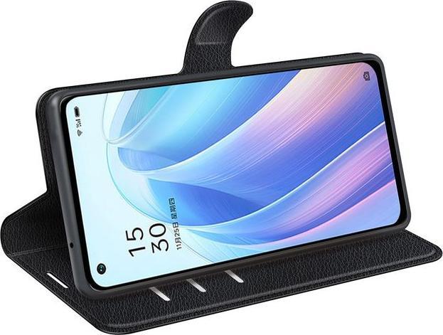 Actual product image MU Classic Litchi Leather Bookcover Series (Oppo Reno 7 Pro 5G)