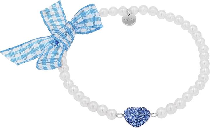 Produktbild Amor Armschmuck für Damen, 925 Sterling Silber, Kristall synth., Muschelkernperle | Herz (18 cm, Silber 925)