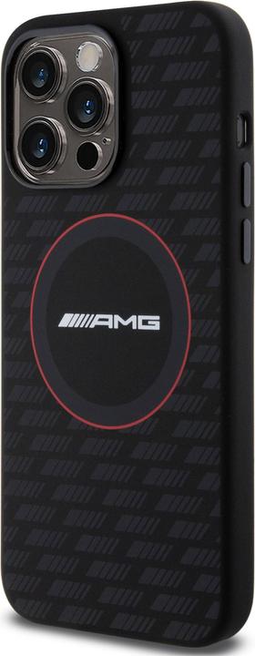 Immagine prodotto Mercedes AMG AMHMP15L23SMRK Custodia rigida per iPhone 15 Pro 6,1" in silicone con motivo al carbonio MagSafe (Apple iPhone 15 Pro)