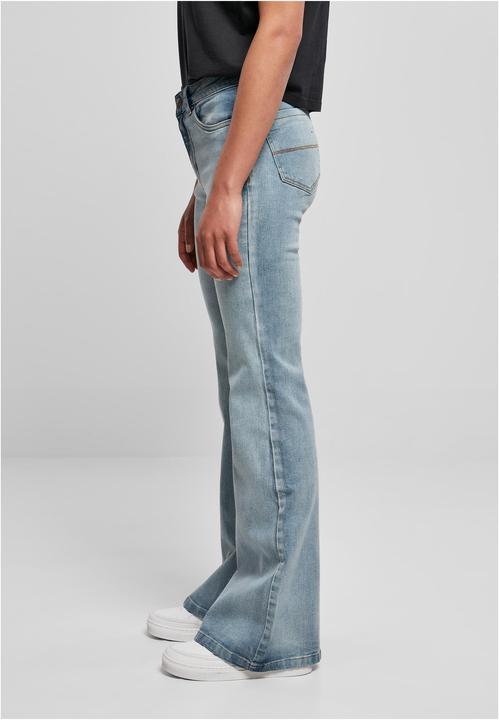 Actual product image Urban Classics Ladies High Waist Flared Denim Pants (32)