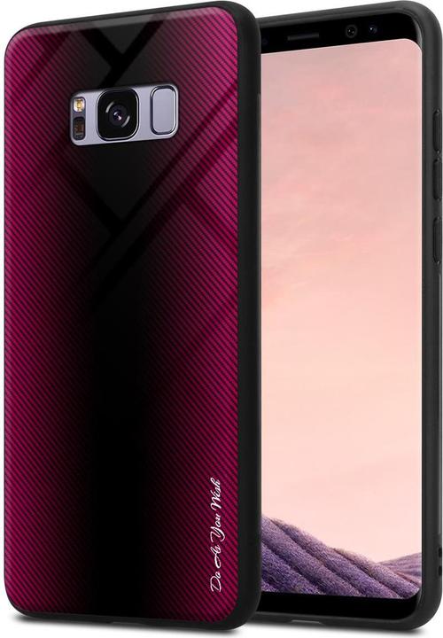 Actual product image Cadorabo TPU Striped Glass Cover (Samsung Galaxy S8+)
