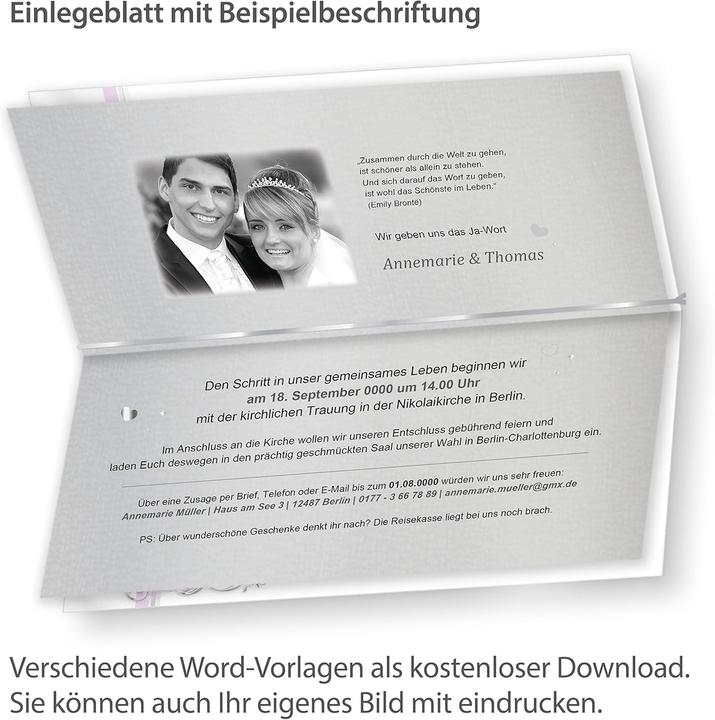 Image du produit Tatmotive Einladungen Hochzeit-Sets (40 pcs)