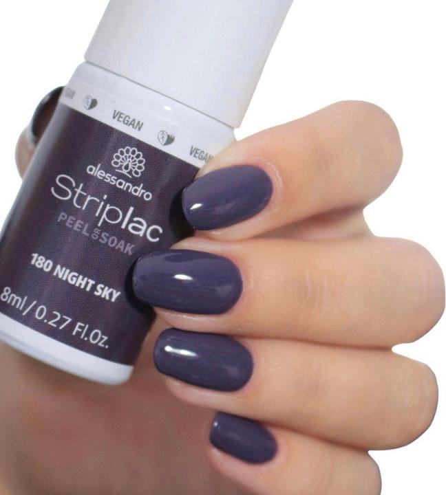 Actual product image Alessandro Striplac Peel or Soak - 180 Night Sky (180 Night Sky, UV gel varnish)