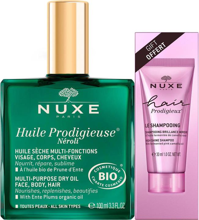 Nuxe Huile Prodigieuse Néroli Trockenöl + Shampoo Set (Körperpflegeset)