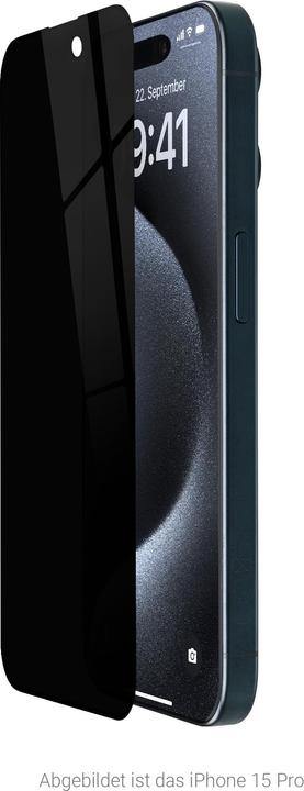 Actual product image Artwizz PrivacyGlass screen protector iPhone 16 Pro (1 Piece, Apple iPhone 16 Pro)