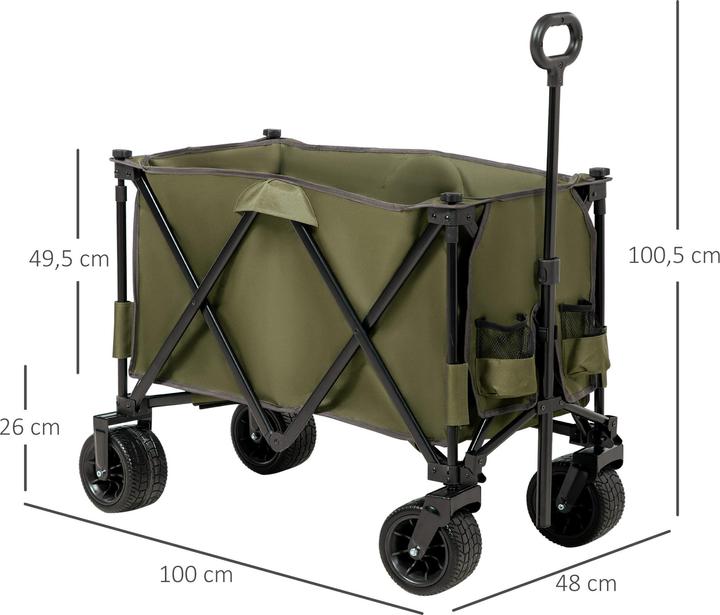 Immagine prodotto Outsunny Carrello con tasca laterale (100 kg)