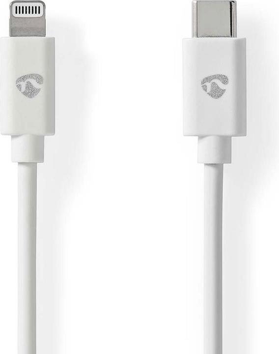 Produktbild Nedis 2er-Set iPhone Ladekabel, Lightning, Kabel, USB-C, MFi Zertifiziert, 2 m, weiss (2 m, USB 2.0)