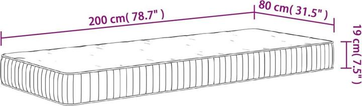 Produktbild VidaXL Jeronima (80 x 200 cm, Federkern)