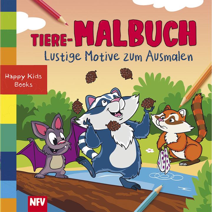 Produktbild Tiere-Malbuch Lustige Motive zum Ausmalen