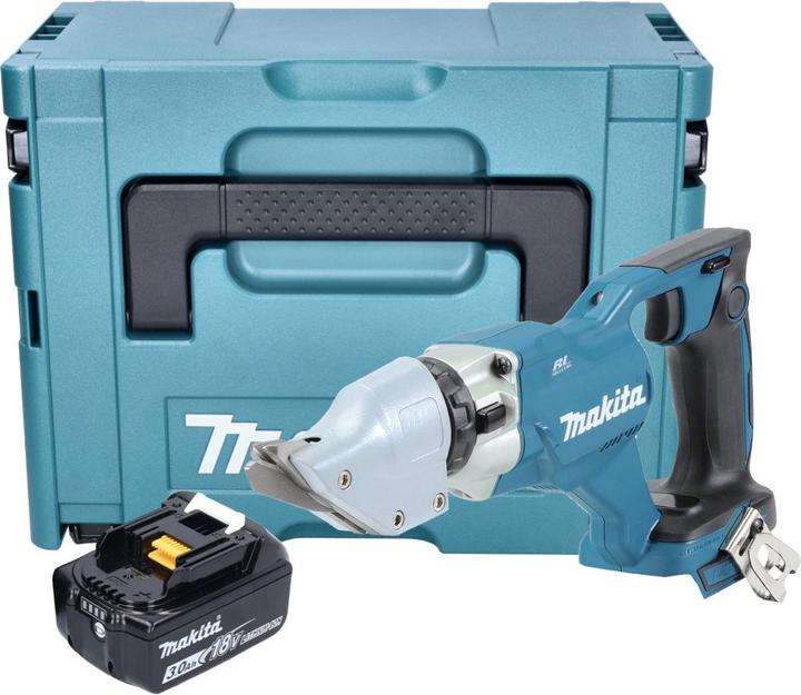 Image du produit Makita DJS 200 F1J Cisaille à tôle sans fil 18 V 2,0 mm Brushless + 1x batterie 3,0 Ah + Makpac - sans