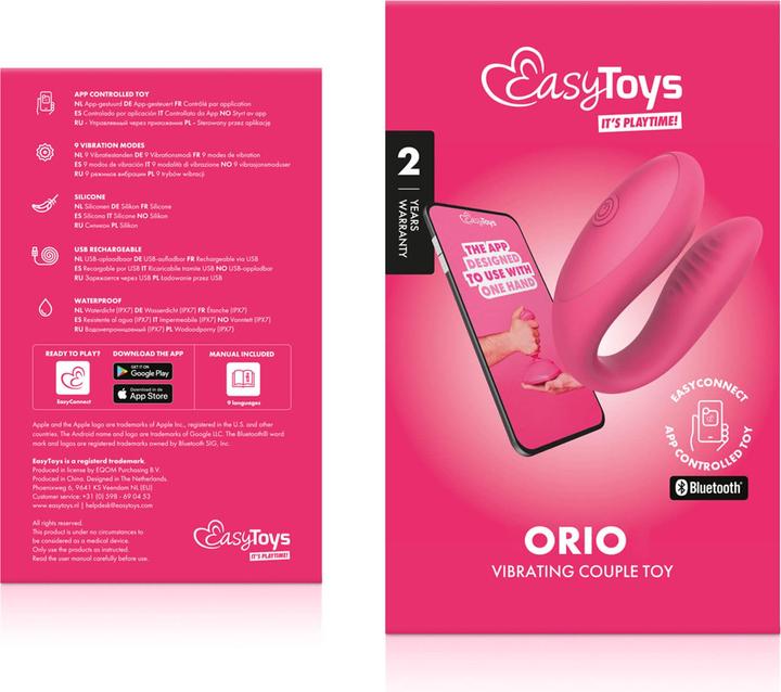 Actual product image Easytoys EasyConnect - Couple Vibrator app controlled