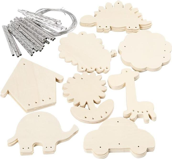 Image du produit Creativ Company Petites pièces en bois Carillons éoliens 24 pièces
