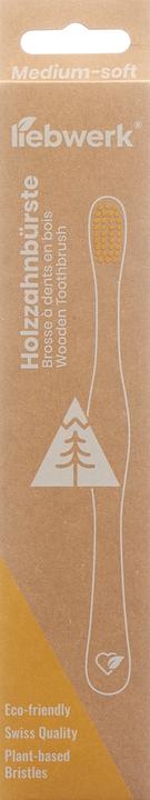 Actual product image Liebwerk Wooden toothbrush Ricine Pine (Medium, 1 x)